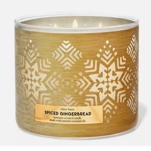 🎅 BBW Spiced Gingerbread 3-Wick Candle NEW